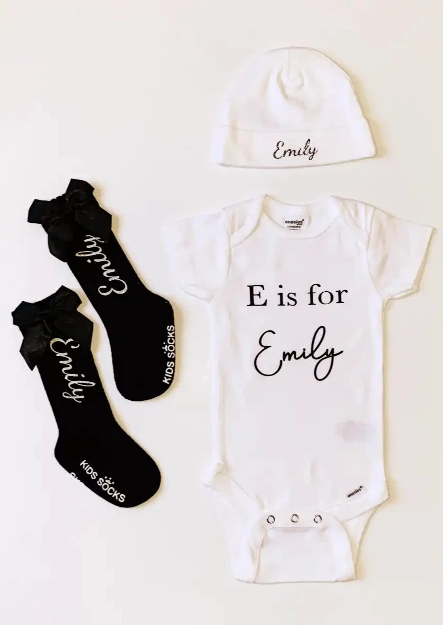 Personalized Baby girl coming home outfit