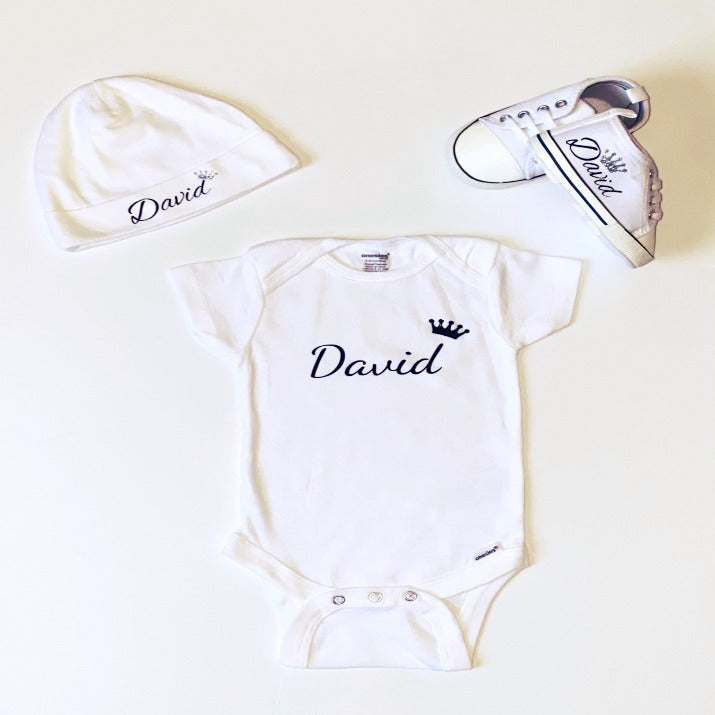 Personalized Baby Boy coming home outfit