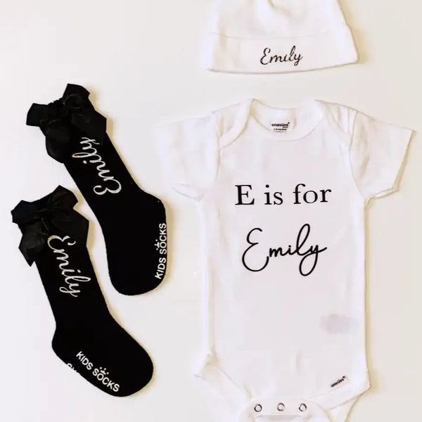 Personalized Baby girl coming home outfit