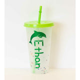 Personalized color changing cup