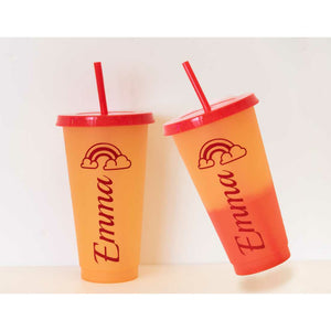 Personalized color changing cup