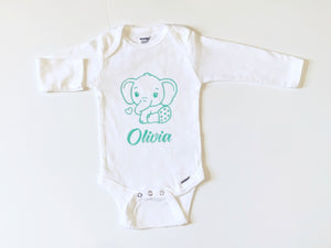 Personalized Elephant onesie