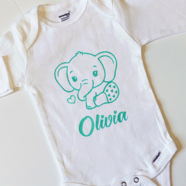 Personalized Elephant onesie