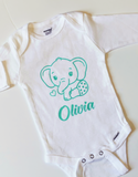 Personalized Elephant onesie