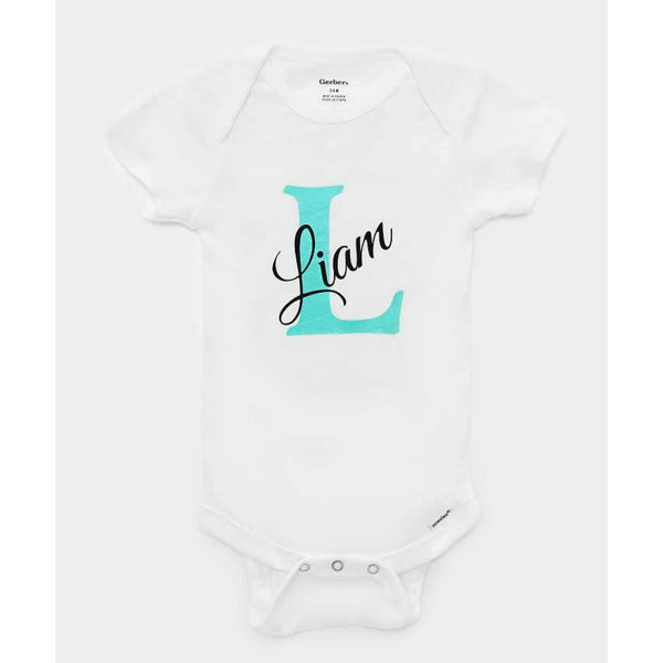 Alphabet Personalized Baby Bodysuit