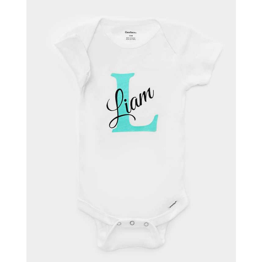 Alphabet Personalized Baby Bodysuit