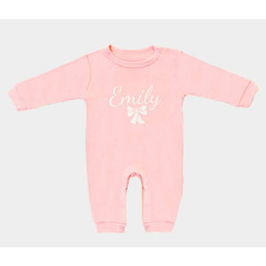 Personalized long sleeve baby romper