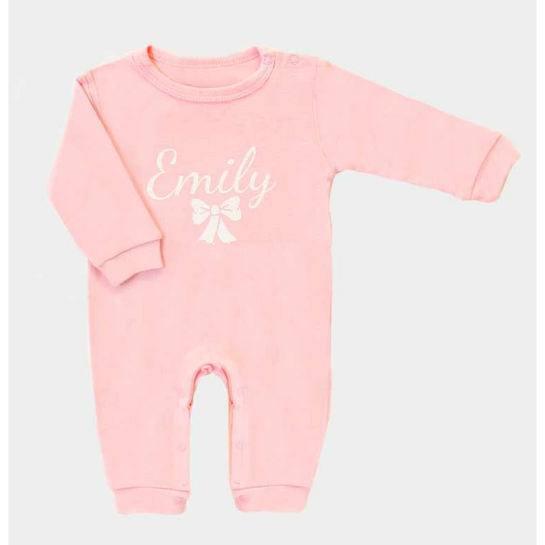 Personalized long sleeve baby romper