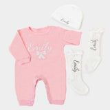 Personalized baby girl gift set