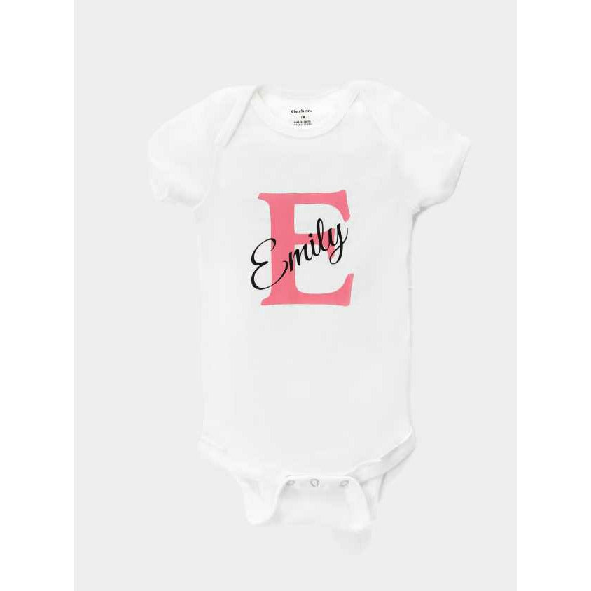 Alphabet Personalized Baby Bodysuit