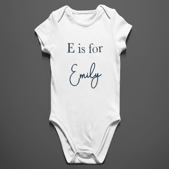 Alphabet Personalized Baby Bodysuit