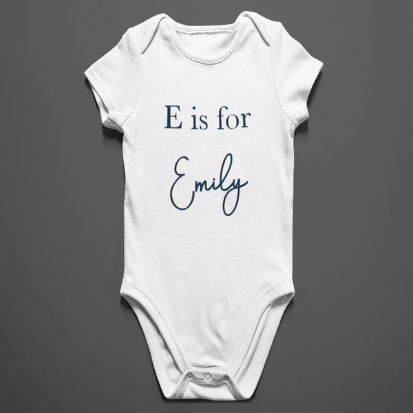 Alphabet Personalized Baby Bodysuit