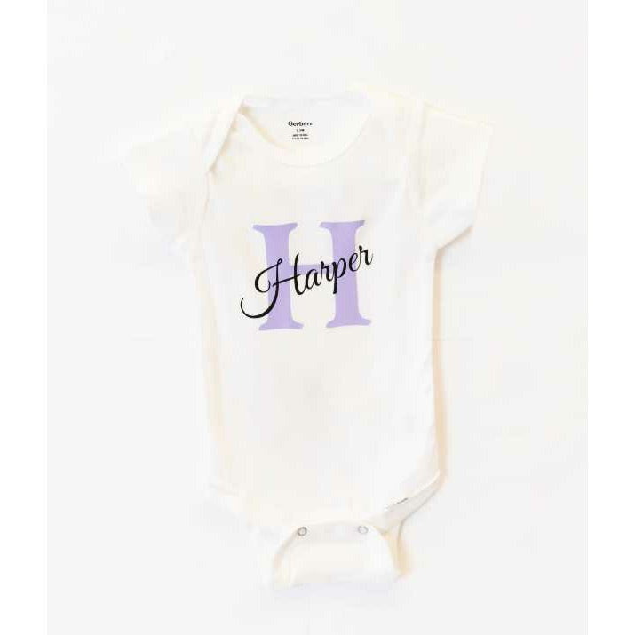 Alphabet Personalized Baby Bodysuit