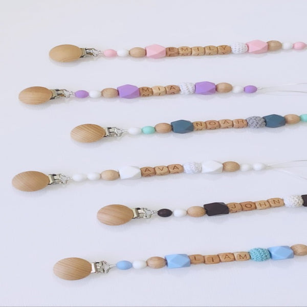 Personalized Baby Pacifier Clip