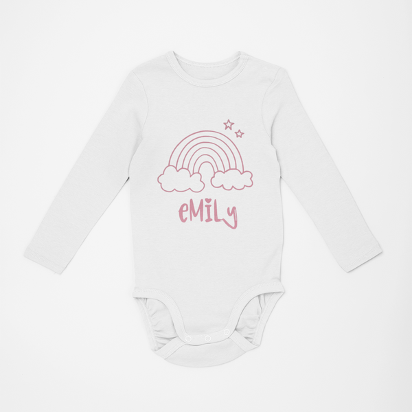 Personalized Rainbow Baby Onesie