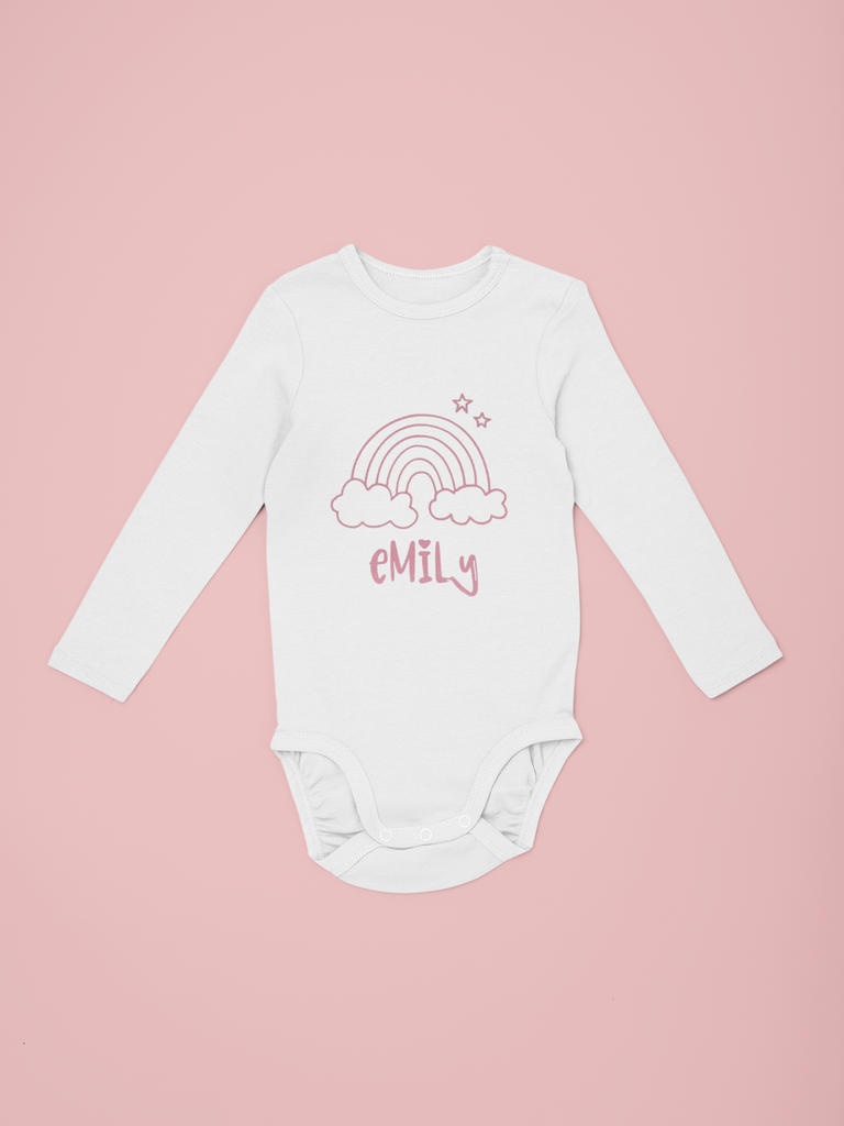 Personalized Rainbow Baby Onesie