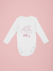 Personalized Rainbow Baby Onesie