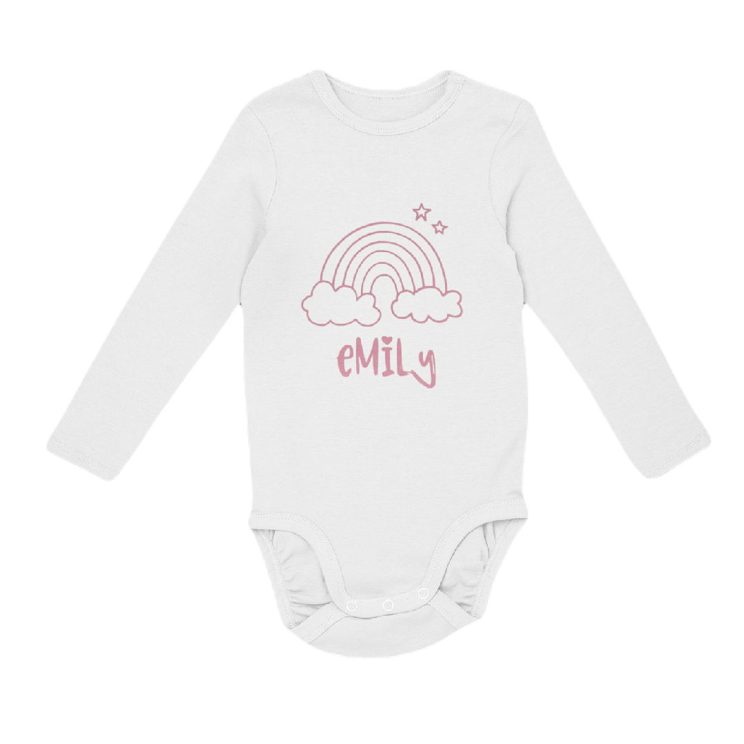 Personalized Rainbow Baby Onesie