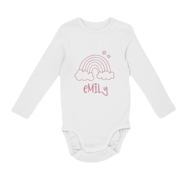 Personalized Rainbow Baby Onesie