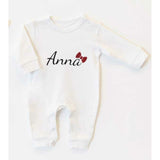 Personalized long sleeve baby romper